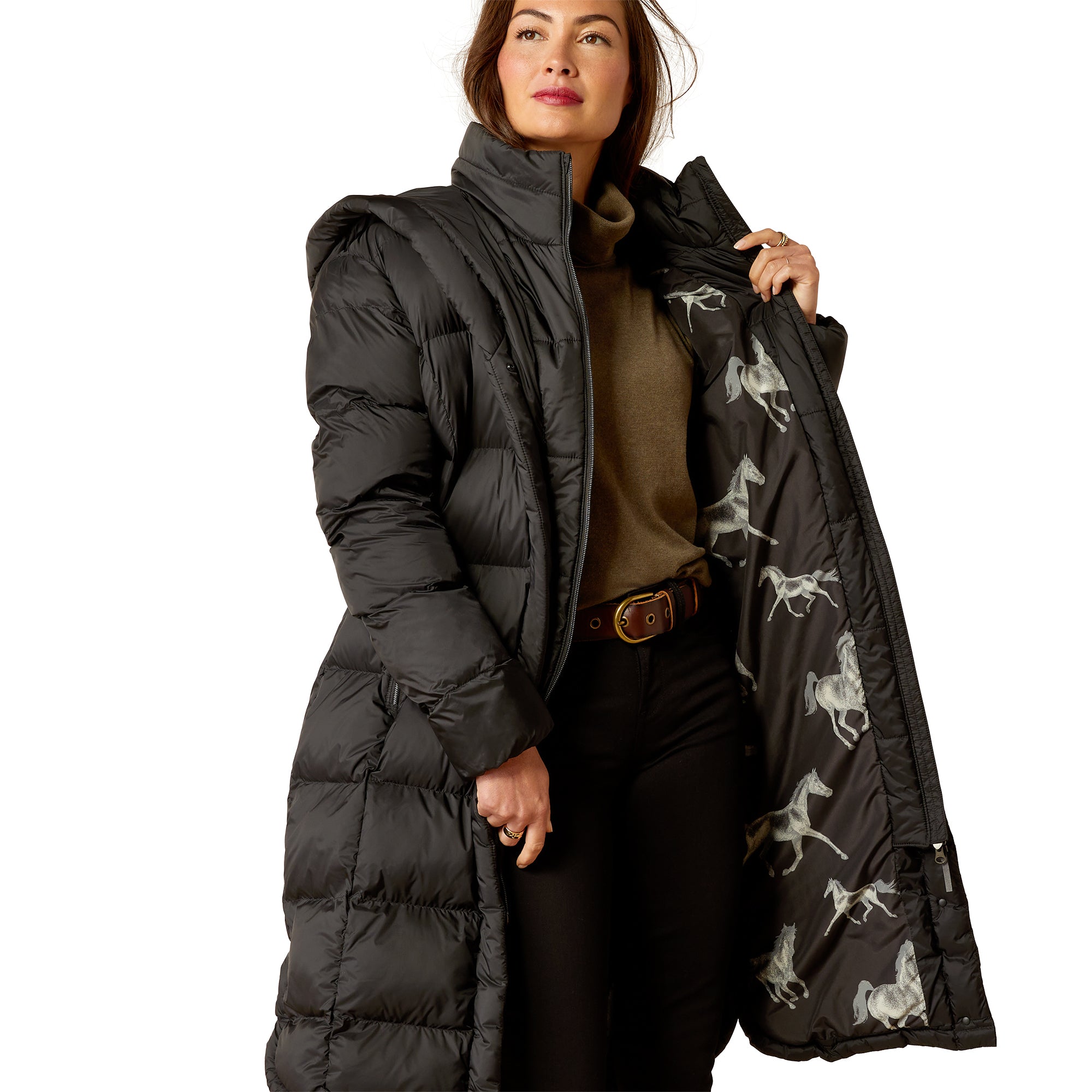 Norfolk Long Puffa Coat - Image 6