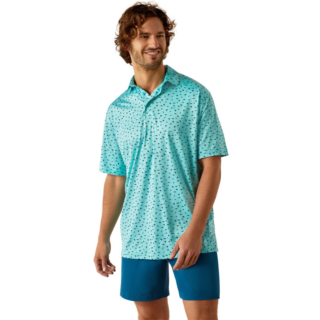 Charger 2.0 Printed Polo - Aqua