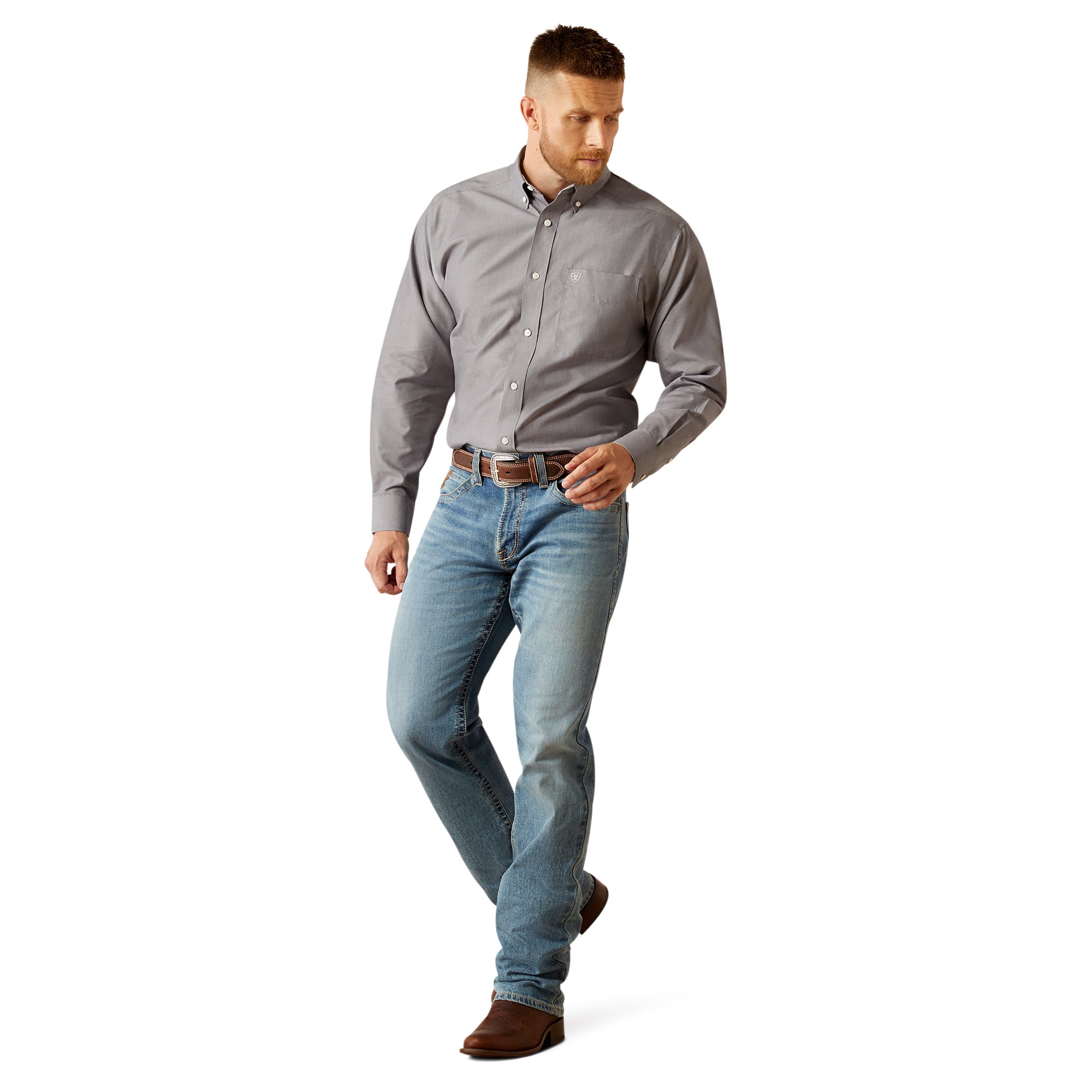 Wrinkle Free Solid Classic Fit Shirt - Image 3